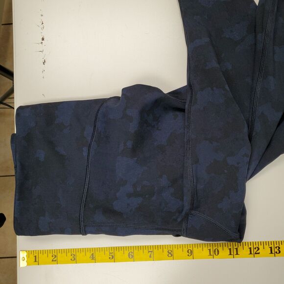Lululemon Train Times Crop Leggings Size 6 Camouflaged Midnight Navy Black 17" - Picture 7 of 9